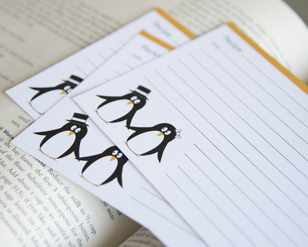 Pair of Penguins - Recipe Cards